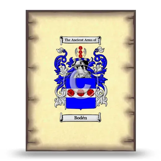 Bodén Coat of Arms Print