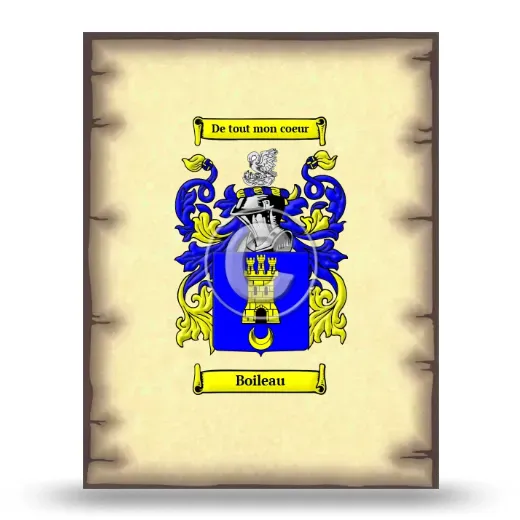 Boileau Coat of Arms Print