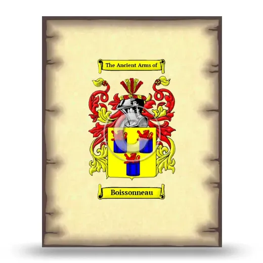 Boissonneau Coat of Arms Print