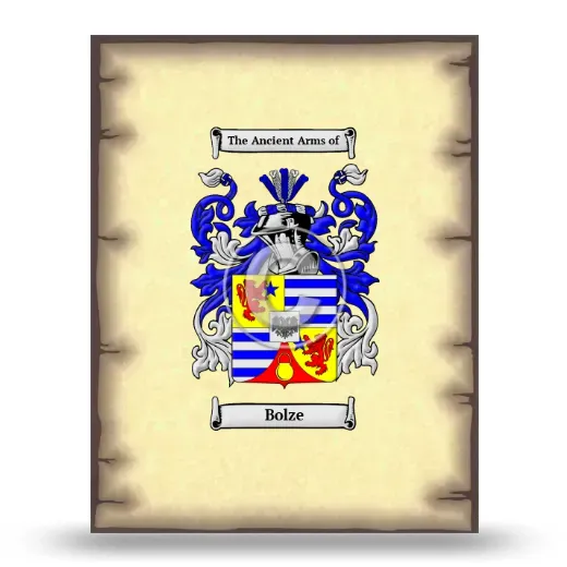 Bolze Coat of Arms Print