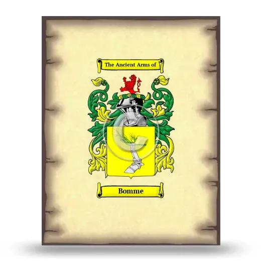 Bomme Coat of Arms Print
