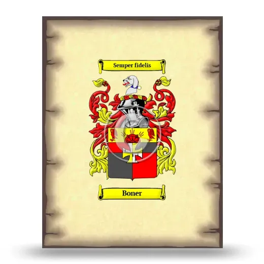 Boner Coat of Arms Print