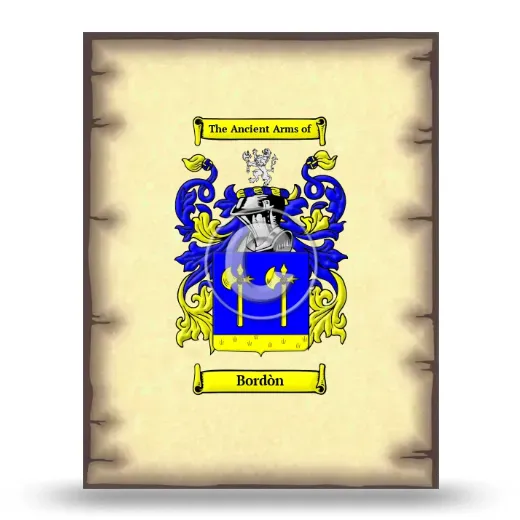 Bordòn Coat of Arms Print