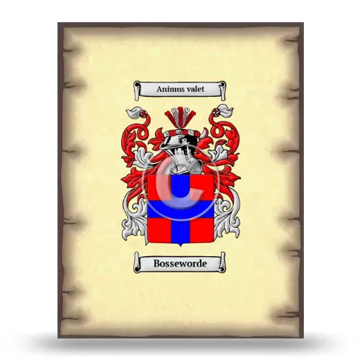 Bosseworde Coat of Arms Print