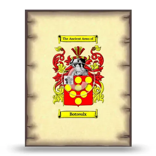 Botreulx Coat of Arms Print