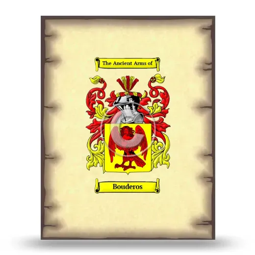 Bouderos Coat of Arms Print