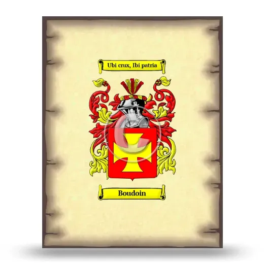 Boudoin Coat of Arms Print
