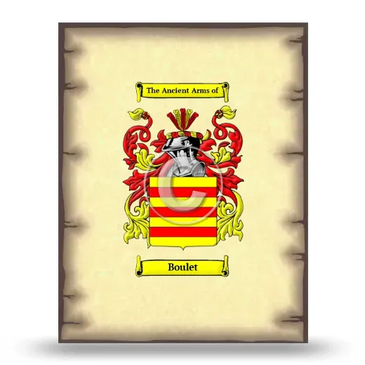 Boulet Coat of Arms Print