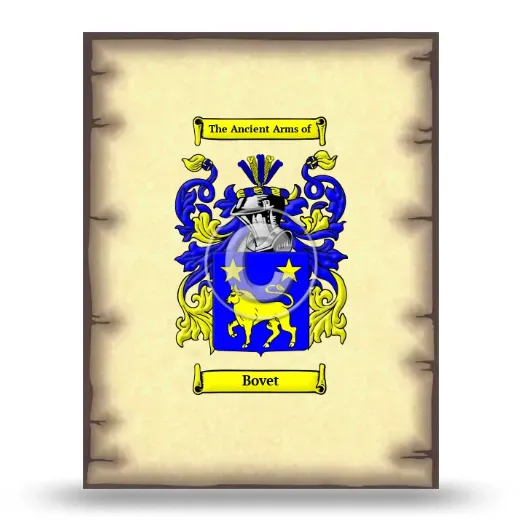 Bovet Coat of Arms Print