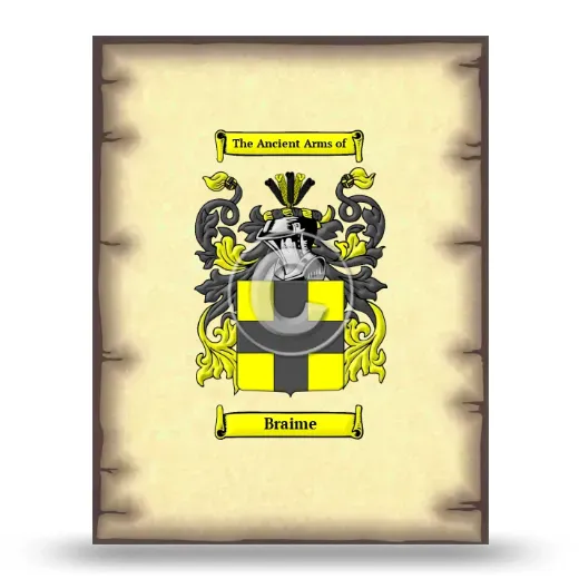 Braime Coat of Arms Print