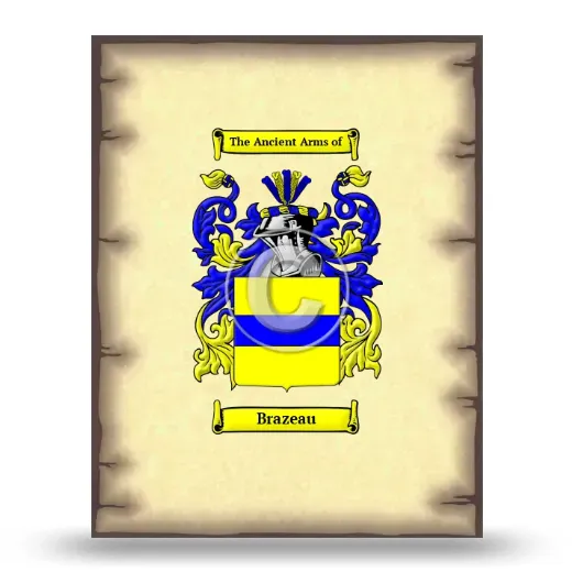 Brazeau Coat of Arms Print