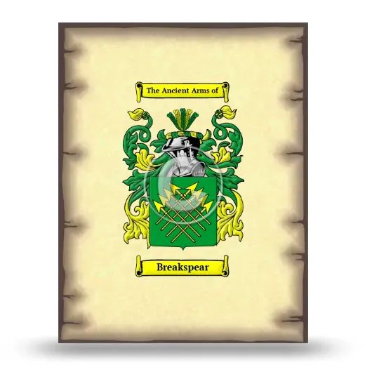 Breakspear Coat of Arms Print