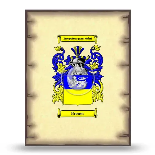 Brener Coat of Arms Print