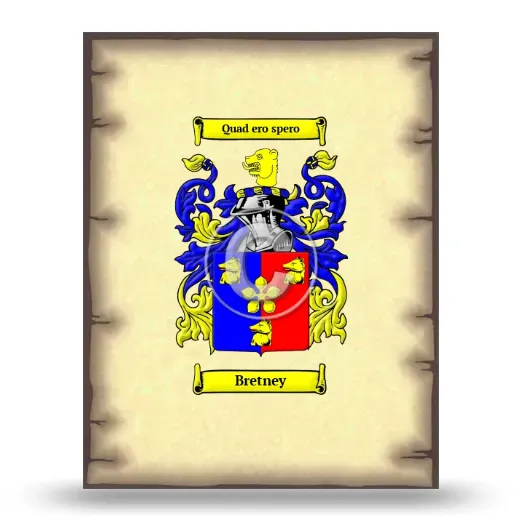 Bretney Coat of Arms Print