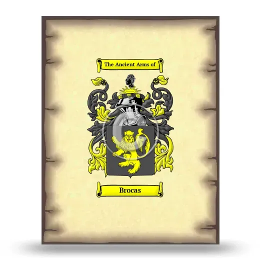 Brocas Coat of Arms Print