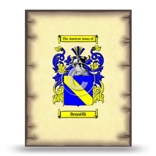 Brunèlli Coat of Arms Print