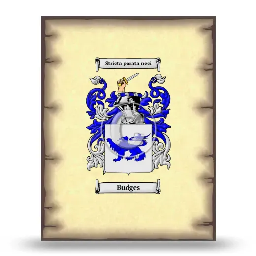 Budges Coat of Arms Print