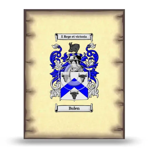 Bulen Coat of Arms Print
