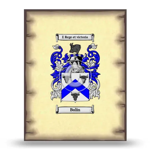 Bulin Coat of Arms Print
