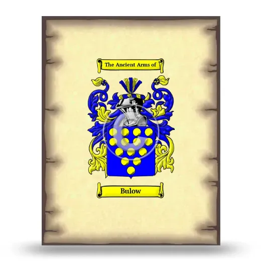 Bulow Coat of Arms Print