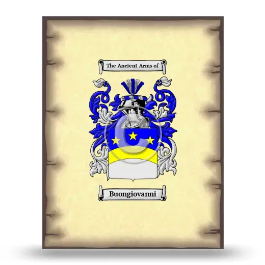 Buongiovanni Coat of Arms Print