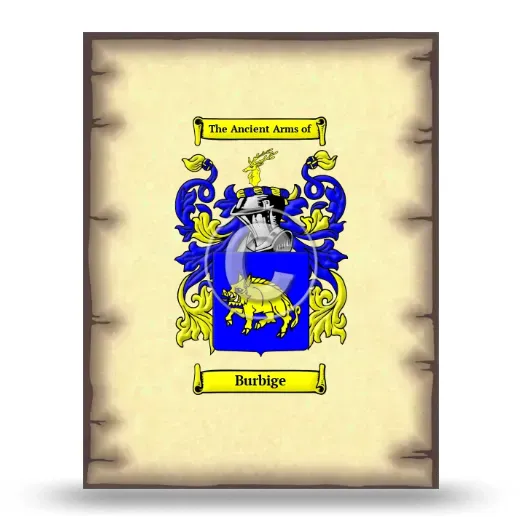 Burbige Coat of Arms Print
