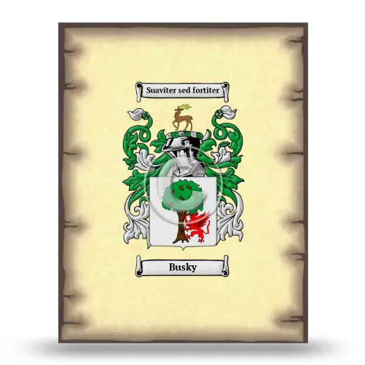 Busky Coat of Arms Print