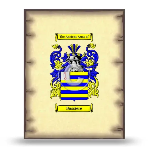 Bussiere Coat of Arms Print