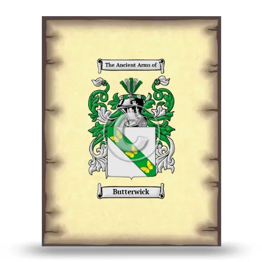 Butterwick Coat of Arms Print