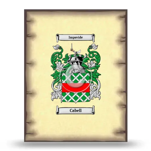Cabell Coat of Arms Print
