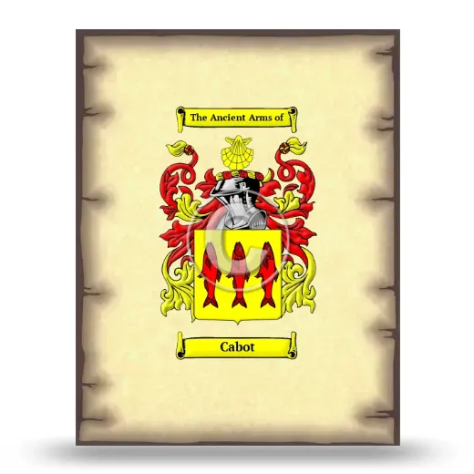 Cabot Coat of Arms Print
