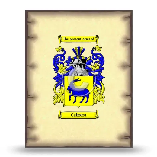 Cabrera Coat of Arms Print