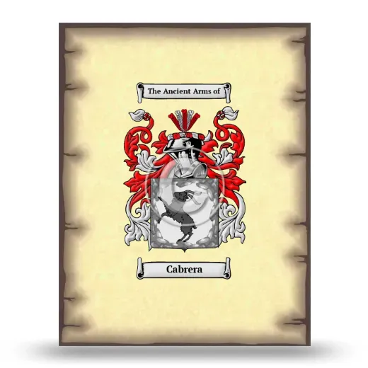 Cabrera Coat of Arms Print