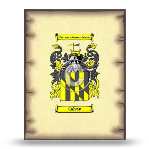 Calvay Coat of Arms Print