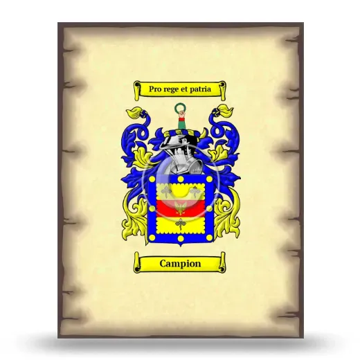Campion Coat of Arms Print