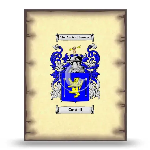 Cantell Coat of Arms Print