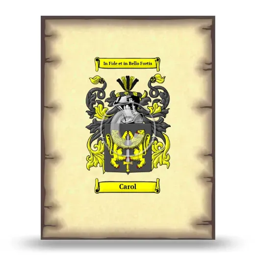 Carol Coat of Arms Print