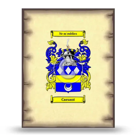 Carsant Coat of Arms Print
