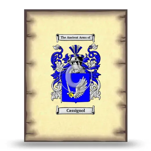 Cassignol Coat of Arms Print