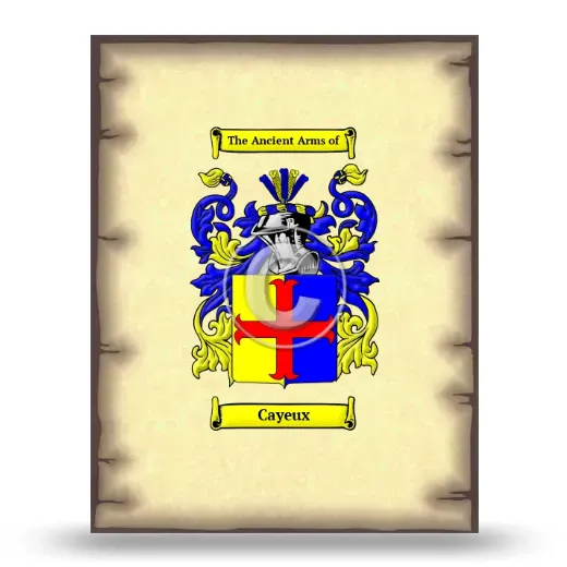 Cayeux Coat of Arms Print