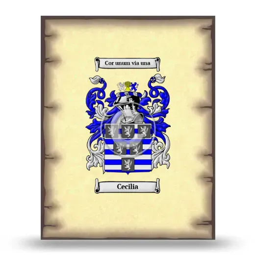 Cecilia Coat of Arms Print