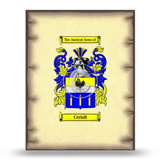 Cerioli Coat of Arms Print