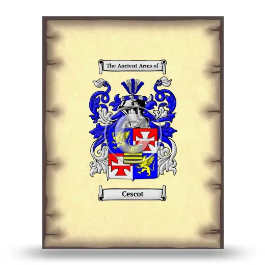 Cescot Coat of Arms Print