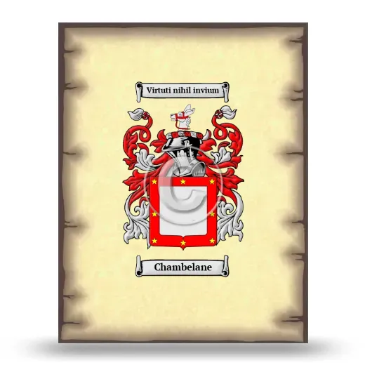 Chambelane Coat of Arms Print