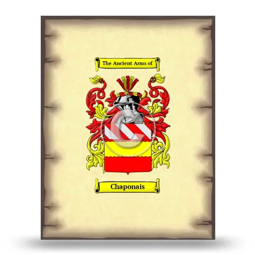 Chaponais Coat of Arms Print