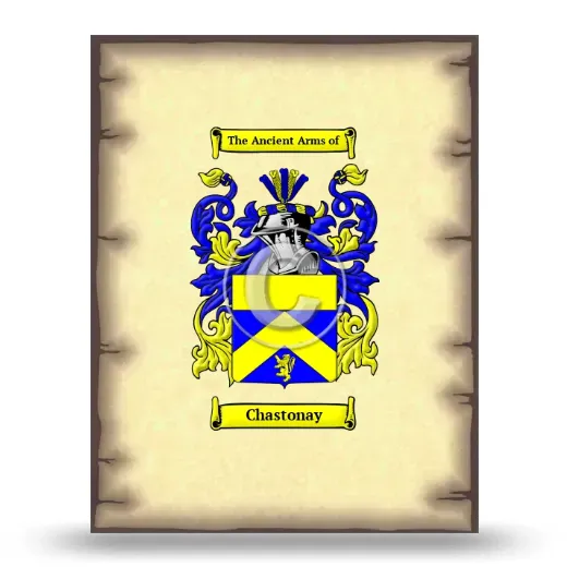 Chastonay Coat of Arms Print
