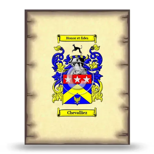 Chevalliez Coat of Arms Print