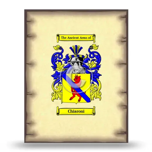 Chiaroni Coat of Arms Print