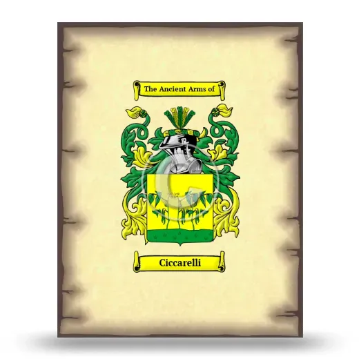Ciccarelli Coat of Arms Print