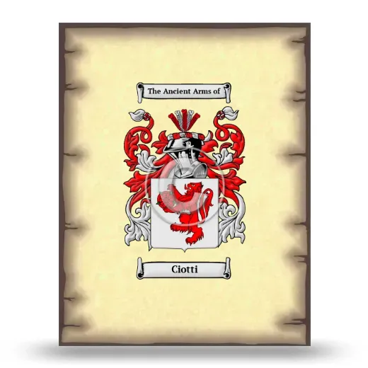 Ciotti Coat of Arms Print